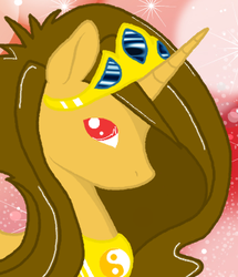 Size: 337x392 | Tagged: safe, oc, oc only, alicorn, pony, alicorn oc, tiara, water, yin-yang