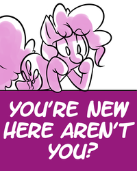 Size: 2400x3000 | Tagged: dead source, safe, artist:fauxsquared, pinkie pie, earth pony, pony, g4, female, poster, solo