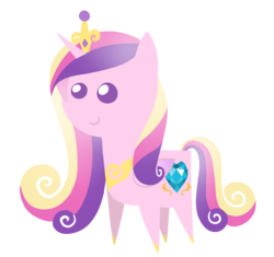 Size: 1700x1600 | Tagged: safe, artist:lunarahartistry, princess cadance, pony, g4, chibi, female, pointy ponies, simple background, solo, transparent background, vector