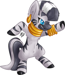 Size: 617x706 | Tagged: safe, artist:fizzy-dog, zecora, pony, zebra, g4, bipedal, female, simple background, solo, transparent background