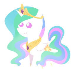 Size: 1700x1600 | Tagged: dead source, safe, artist:lunarahartistry, princess celestia, pony, g4, chibi, female, mare, pointy ponies, simple background, solo, transparent background, vector