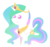 Size: 1700x1600 | Tagged: dead source, safe, artist:lunarahartistry, princess celestia, pony, g4, chibi, female, mare, pointy ponies, simple background, solo, transparent background, vector