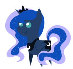 Size: 1700x1600 | Tagged: dead source, safe, artist:lunarahartistry, princess luna, pony, g4, chibi, female, pointy ponies, simple background, solo, transparent background, vector