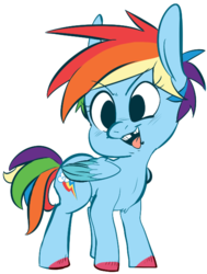 Size: 495x655 | Tagged: safe, artist:bunditos, artist:tweissie, rainbow dash, pony, g4, chest fluff, female, gap teeth, simple background, solo, transparent background