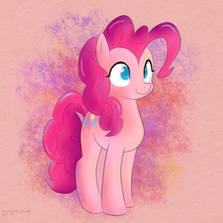 Size: 5000x5000 | Tagged: safe, artist:hidden-cat, pinkie pie, earth pony, pony, g4, absurd resolution, cute, diapinkes, female, mare, no pupils, solo