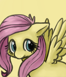 Size: 600x701 | Tagged: safe, artist:lalucca, fluttershy, pegasus, pony, g4, cute, female, floppy ears, solo