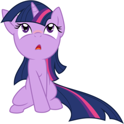 Size: 8000x7956 | Tagged: safe, artist:kysss90, twilight sparkle, g4, absurd resolution, blushing, front view, full body, looking up, show accurate, simple background, sitting, solo, transparent background