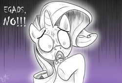 Size: 651x442 | Tagged: safe, artist:melancholy, rarity, g4, cropped, egads no, reaction image, shocked