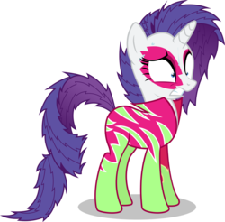 Size: 4470x4396 | Tagged: safe, artist:drewdini, rarity, pony, unicorn, g4, absurd resolution, clothes, costume, female, show stopper outfits, simple background, solo, sweat, transparent background, vector, wide eyes