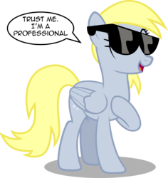 Size: 4289x4539 | Tagged: safe, artist:austiniousi, derpy hooves, pegasus, pony, g4, absurd resolution, cool, female, mare, open mouth, simple background, solo, sunglasses, transparent background