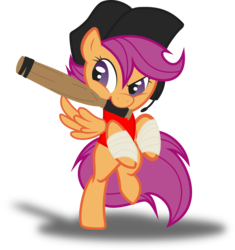 Size: 5000x5330 | Tagged: safe, artist:thejbw, scootaloo, pony, g4, .svg available, absurd resolution, crossover, female, scout (tf2), scoutaloo, simple background, solo, team fortress 2, transparent background, vector