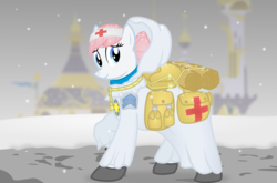 Size: 9067x6000 | Tagged: safe, artist:eagle1division, nurse redheart, earth pony, pony, g4, absurd resolution, combat medic, female, hooves, mare, military, solo
