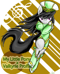 Size: 813x1013 | Tagged: safe, artist:pupupu6000, octavia melody, earth pony, pony, g4, female, freya, parody, solo, valkyrie profile