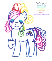 Size: 736x862 | Tagged: safe, artist:ponamona, rainbow dash, rainbow dash (g3), g3, g3.5, g4