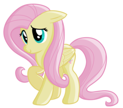 Size: 1228x1080 | Tagged: safe, artist:techs181, fluttershy, pegasus, pony, g4, female, floppy ears, folded wings, mare, raised hoof, simple background, smiling, solo, standing, three quarter view, transparent background, wings