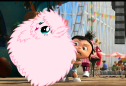 Size: 502x346 | Tagged: safe, oc, oc only, oc:fluffle puff, agnes gru, despicable me, fluffy