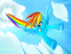 Size: 1024x768 | Tagged: safe, artist:darkdancing-blades, rainbow dash, g4, flying