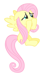 Size: 4000x7000 | Tagged: safe, artist:santafer, fluttershy, pony, g4, female, hooves on face, shocked, simple background, solo, transparent background, vector