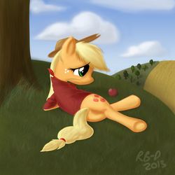 Size: 5000x5000 | Tagged: safe, artist:rb-d, applejack, g4, absurd resolution, butt, clothes, plot, shirt