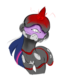Size: 774x883 | Tagged: artist needed, source needed, safe, twilight sparkle, g4, crossover, metal gear, metal gear rising, monsoon