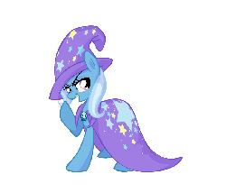 Size: 920x788 | Tagged: safe, artist:luga12345, trixie, pony, g4, animated, female, mare, open mouth, simple background, smiling, solo, transparent background