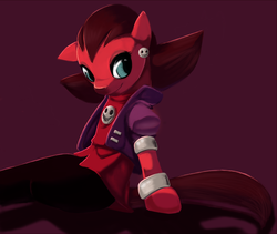 Size: 1300x1096 | Tagged: safe, artist:florecentmoo, artist:lanta, capcom, megaman legends, ponified, tron bonne