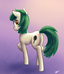 Size: 857x987 | Tagged: safe, artist:7nights, oc, oc only, oc:clove, earth pony, pony, abstract background, female, solo