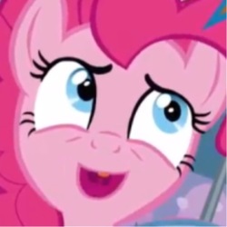 Size: 480x480 | Tagged: safe, edit, edited screencap, screencap, pinkie pie, earth pony, pony, g4, season 3, wonderbolts academy, blue eyes, cropped, faic, female, inverted mouth, mare, oh you, pink coat, pink fur, pink hair, pink mane, pink pony, poofy hair, poofy mane, reaction image, solo