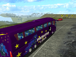 Size: 800x600 | Tagged: safe, artist:rodriguez, princess luna, g4, 18 wos haulin, bus, mod bus