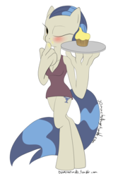 Size: 1280x1920 | Tagged: safe, artist:barefootwalls, horte cuisine, savoir fare, anthro, g4, 30 minute art challenge, cupcake, rule 63