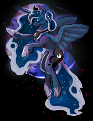 Size: 509x666 | Tagged: safe, artist:laura frick, princess luna, pony, g4, female, solo