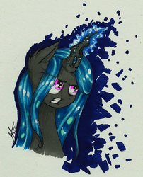 Size: 1053x1305 | Tagged: safe, artist:moonlightfl, oc, oc only, changeling