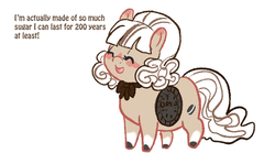 Size: 500x278 | Tagged: safe, artist:mt, oc, oc only, oc:double stuf, food pony, original species, bow, chubby, fat, oreo, solo