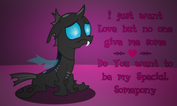 Size: 5000x3000 | Tagged: safe, artist:ackdari, changeling, crying, sad, special somepony