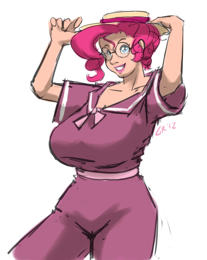 301053 Suggestive Artistmoronsonofboron Pinkie Pie Human G4 Big Breasts Breasts Busty