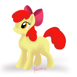 Size: 700x700 | Tagged: safe, artist:furreon, apple bloom, earth pony, pony, g4, female, lineless, solo