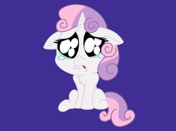 Size: 944x704 | Tagged: safe, artist:nekosnicker, sweetie belle, g4, chest fluff, crying, sad