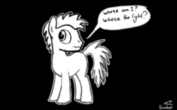 Size: 1280x800 | Tagged: safe, doctor whooves, time turner, g4, black background, male, sergey whooves, simple background, sketch, solo, stallion