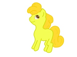 Size: 1280x960 | Tagged: safe, oc, oc only, unnamed oc, pony, blank flank, green body, grin, looking up, quicksy, simple background, smiling, solo, wat, white background