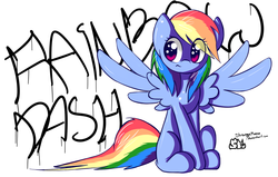 Size: 1292x824 | Tagged: safe, artist:strangemoose, rainbow dash, pony, g4, female, solo