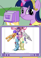 Size: 564x800 | Tagged: safe, twilight sparkle, alicorn, pony, g4, exploitable meme, female, mare, tv meme, twiface, twilight sparkle (alicorn)