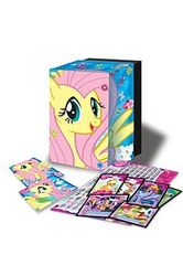 Size: 270x406 | Tagged: safe, enterplay, angel bunny, applejack, fluttershy, steven magnet, twilight sparkle, g4, official, box, merchandise, trading card