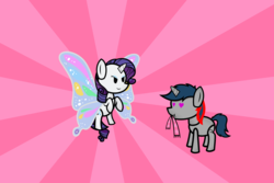 Size: 1746x1164 | Tagged: safe, artist:fineprint-mlp, rarity, oc, oc:cereal velocity, g4, .svg available, glimmer wings, my paper pony, paper mario, paper pony, super mario bros., svg, vector, wings