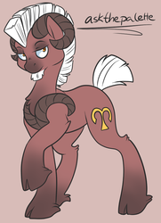 Size: 632x872 | Tagged: safe, artist:askthepalette, 30 minute art challenge, aries, ponified, zodiac