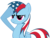 Size: 1024x773 | Tagged: safe, rainbow dash, pegasus, pony, g4, female, mare, rainbow dash salutes, salute, simple background, solo, transparent background, united states