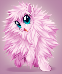 Size: 834x1000 | Tagged: safe, artist:centchi, oc, oc only, oc:fluffle puff, pony, cute, female, flufflebetes, fluffy, looking at you, ocbetes, open mouth, solo