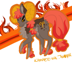 Size: 969x843 | Tagged: safe, artist:kamaete-ink, 30 minute art challenge, aries, ponified, zodiac