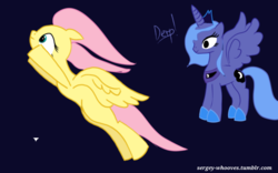 Size: 1280x800 | Tagged: safe, fluttershy, princess luna, g4, 30 minute art challenge, s1 luna