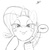 Size: 911x921 | Tagged: safe, artist:skyart301, rarity, pony, g4, dialogue, female, looking at you, monochrome, solo