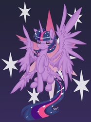 Size: 1156x1548 | Tagged: safe, artist:xenosaga428, twilight sparkle, alicorn, pony, seraph, seraphicorn, g4, female, multiple wings, pixiv, solo, twilight sparkle (alicorn)